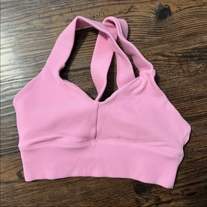 ALO pink sports bra